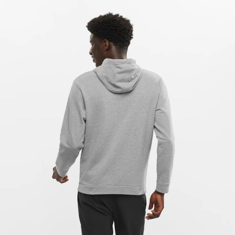 Grey Salomon Outlife Logo Summer Heather Men's Hoodie | PH 27586W